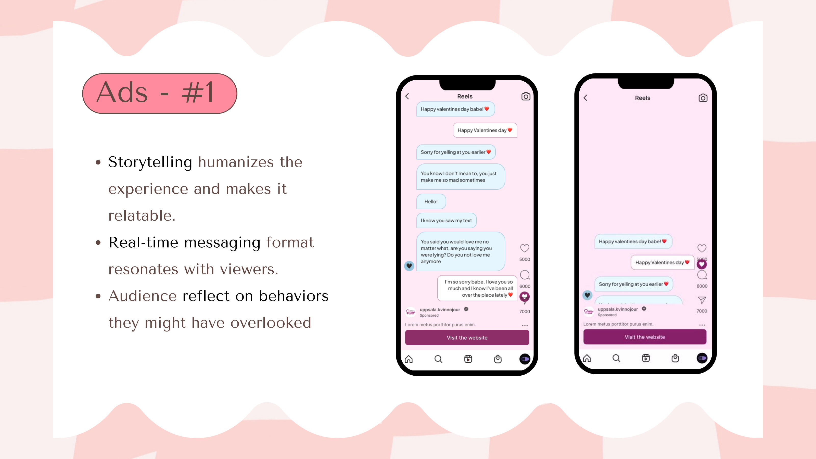 Ad #1 · storytelling through a text conversation